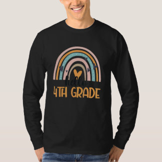 Fourth Grade Rainbow Teacher Student Hello 4th Gra T-Shirt