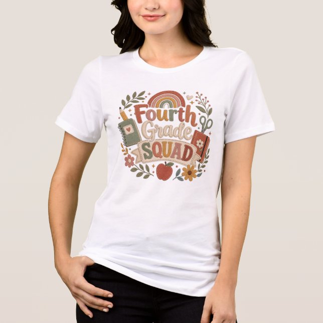 Fourth Grade Teacher Tee (Vorderseite)
