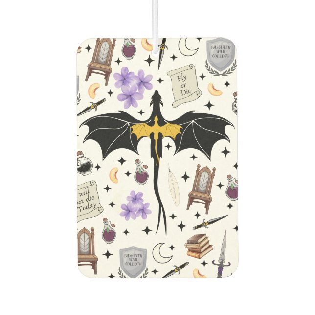 Fourth Wing Romantasy Book Reader Air Freshner Autolufterfrischer (Vorderseite)