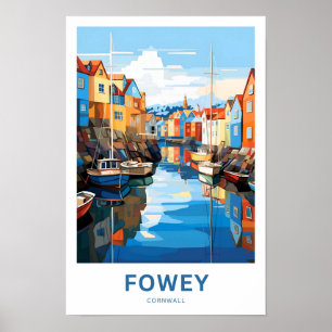 Fowey Cornwall Travel Print Poster