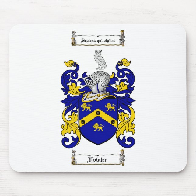 FOWLER-FAMILIENWAPPEN - FOWLER-WAPPEN MOUSEPAD (Vorne)