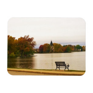 Fowler Lake im Herbst, WI Magnet