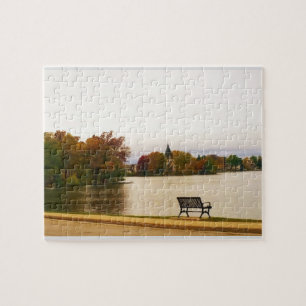 Fowler Lake im Herbst, WI Puzzle