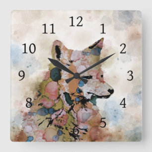Fox 1 quadratische wanduhr