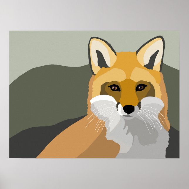 Fox 2 Tierdesign Poster (Vorne)