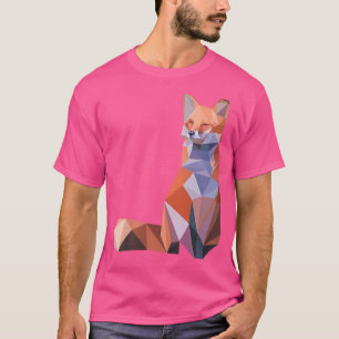Fox Abstrakt Polygon Art Cool Geometric Wilde Anim T-Shirt