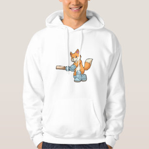 Fox als Batsman mit Cricket Flex Hoodie