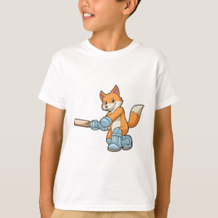 Fox als Batsman mit Cricket Flex T-Shirt