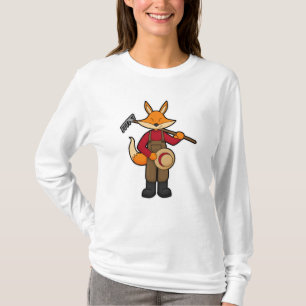Fox als Bauer mit Rake & Hat T-Shirt