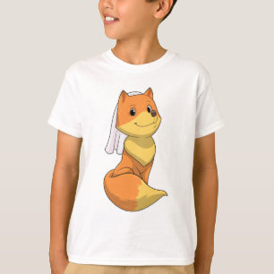 Fox als Bride mit Veil T-Shirt