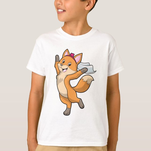 Fox als Brille mit Schleier & Herz T-Shirt (Vorderseite)