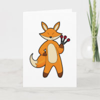 Fox als Dart-Player mit Darts