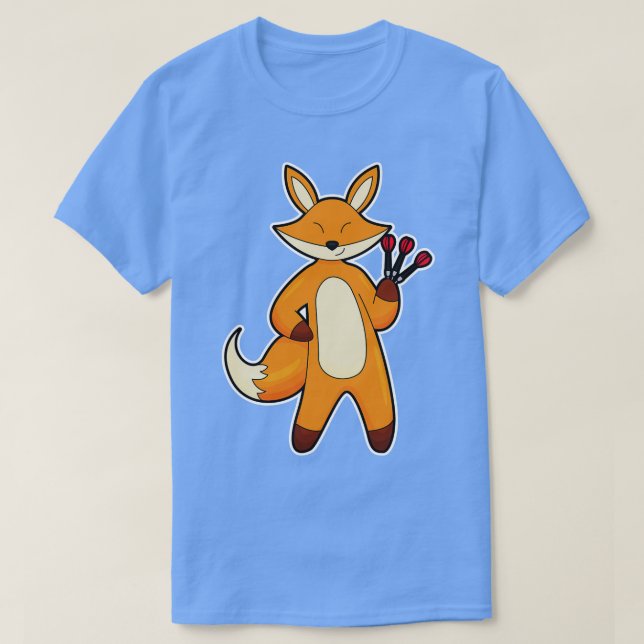 Fox als Dart-Player mit Darts T-Shirt (Design vorne)
