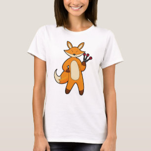 Fox als Dart-Player mit Darts T-Shirt