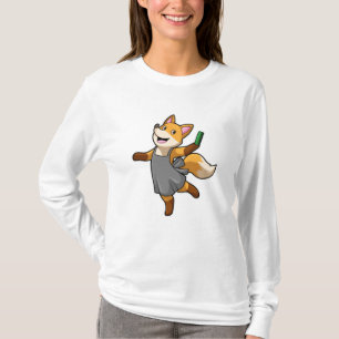 Fox als Friseur mit Schere T-Shirt