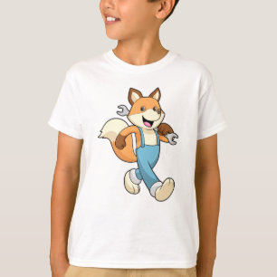 Fox als Mechanik mit Schraubenschlüssel T-Shirt