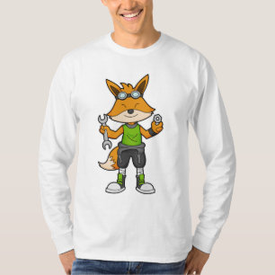 Fox als Mechanik mit Schraubenschlüssel und Nut T-Shirt
