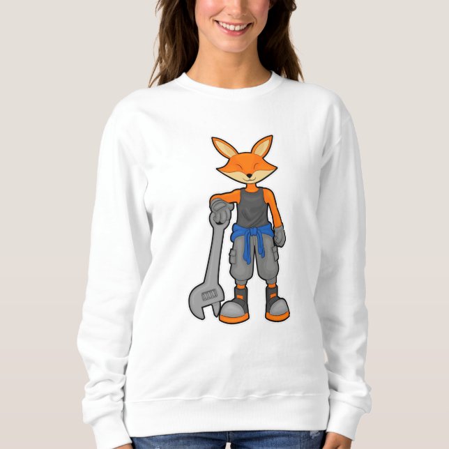 Fox als Mechanik mit Spanner Sweatshirt (Vorderseite)