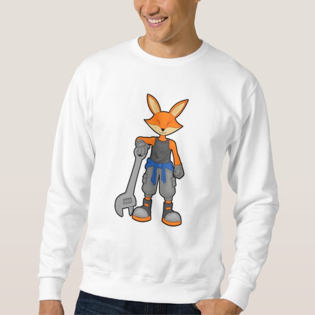 Fox als Mechanik mit Spanner Sweatshirt (Vorderseite)