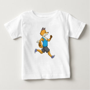 Fox als Runner beim Laufen Baby T-shirt