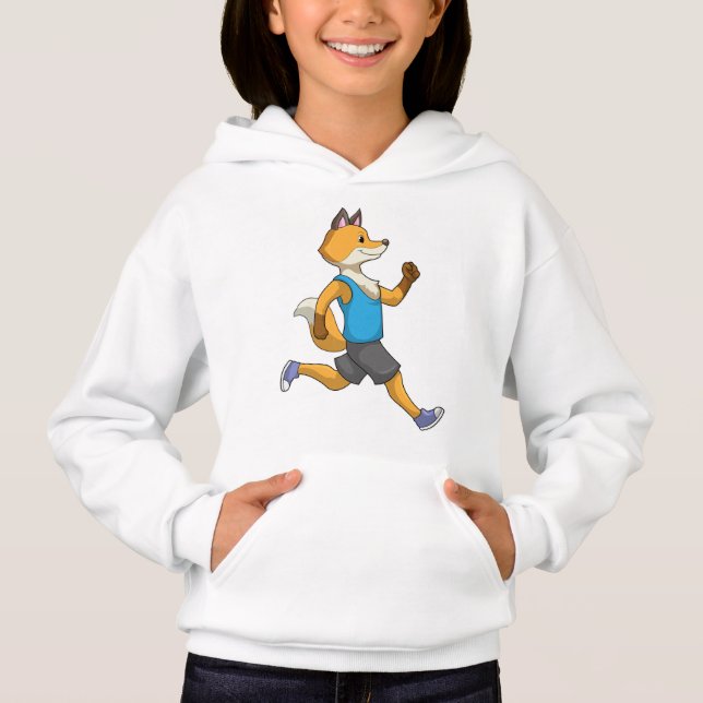 Fox als Runner beim Laufen Hoodie (Vorderseite)