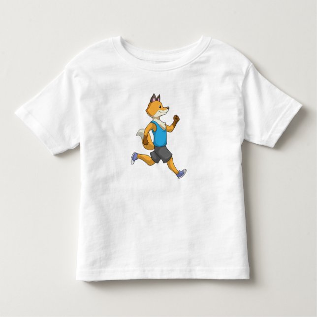 Fox als Runner beim Laufen Kleinkind T-shirt (Vorderseite)