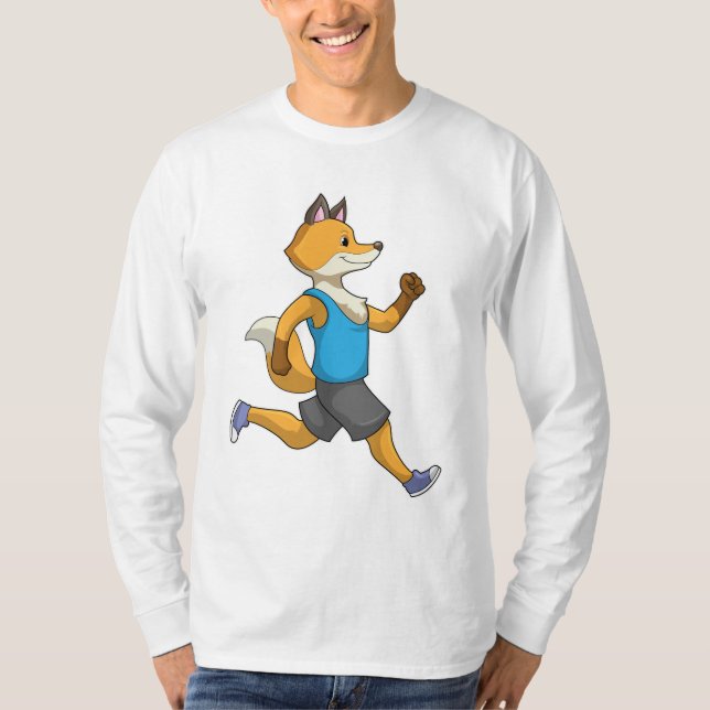 Fox als Runner beim Laufen T-Shirt (Vorderseite)