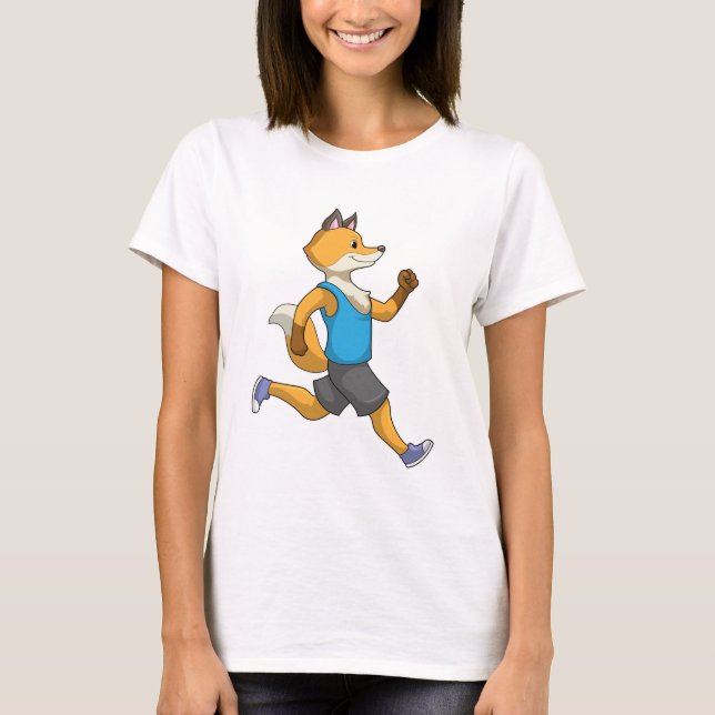 Fox als Runner beim Laufen T-Shirt (Vorderseite)