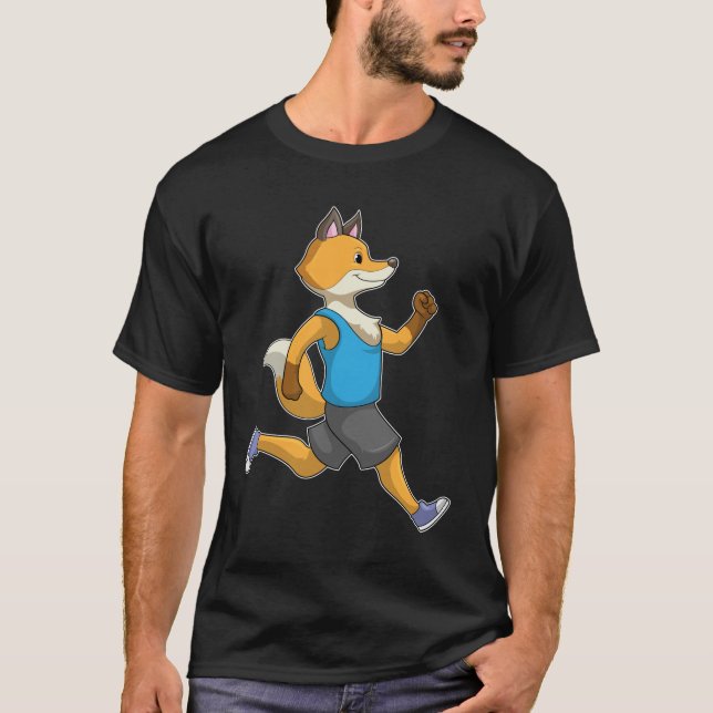 Fox als Runner beim Laufen T-Shirt (Vorderseite)