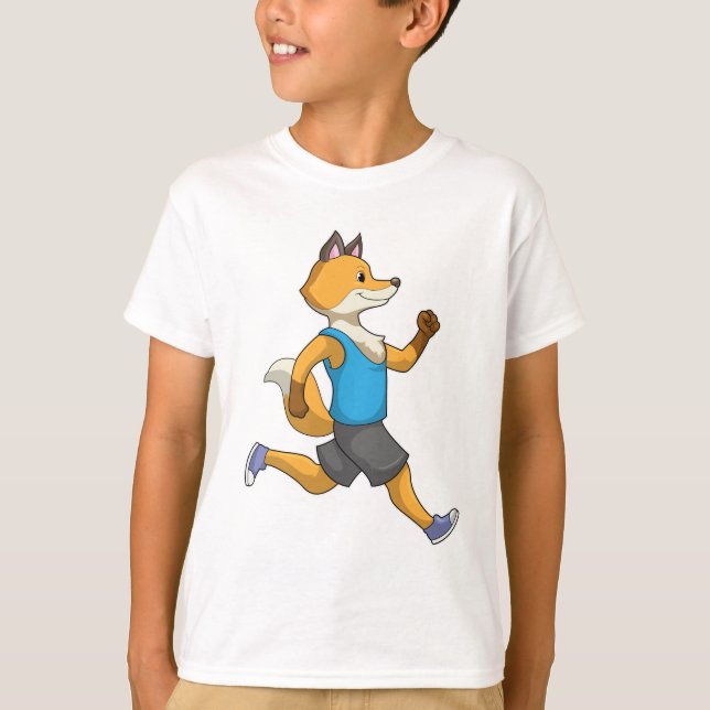 Fox als Runner beim Laufen T-Shirt (Vorderseite)