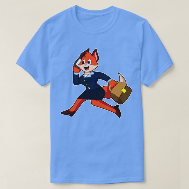 Fox als Sekretär für Kleidung T-Shirt (Design vorne)