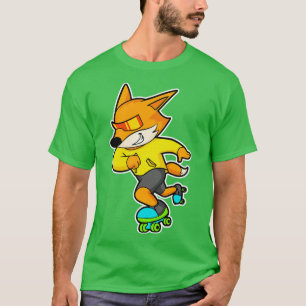 Fox als Skater mit Roller-Skaten 1 T-Shirt