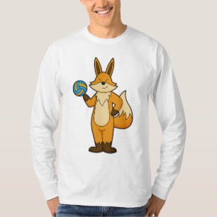 Fox als Volleyball-Spieler mit Volleyball T-Shirt