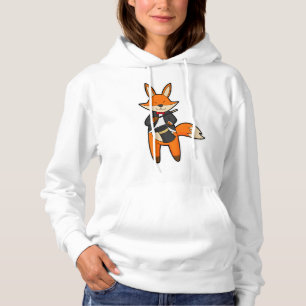 Fox als Zauberer mit Zauberstab & Hut Hoodie