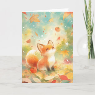 Fox Amid Autumn Charm Karte