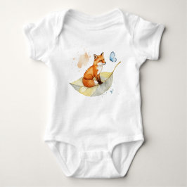 Fox and a butterfly Baby Strampler
