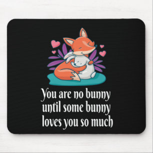 Fox and Bunny Couple Liebe Peace Friends Mousepad