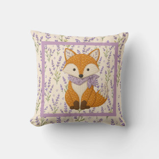 Fox and Lavender Kissen