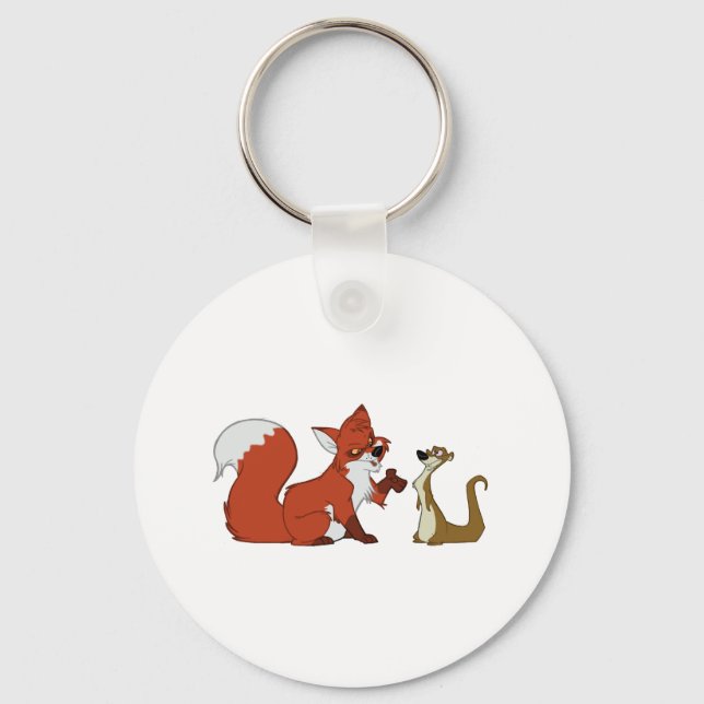 Fox and Weasel Talk Schlüsselanhänger (Vorderseite)