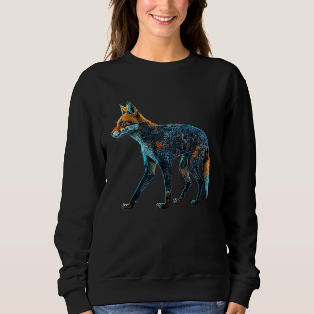 Fox Animal Animal Motif Fox Sweatshirt (Vorderseite)