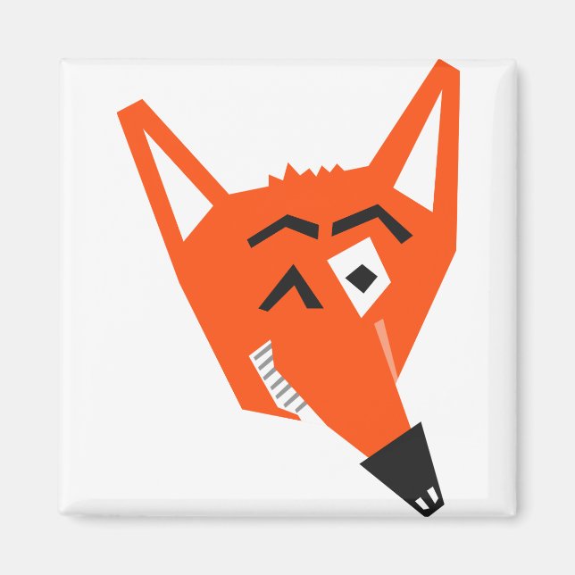 Fox Animal Cartoon Cunning Devious Evil Eye Magnet (Vorne)