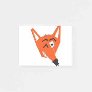 Fox Animal Cartoon Cunning Devious Evil Eye Post-it Klebezettel