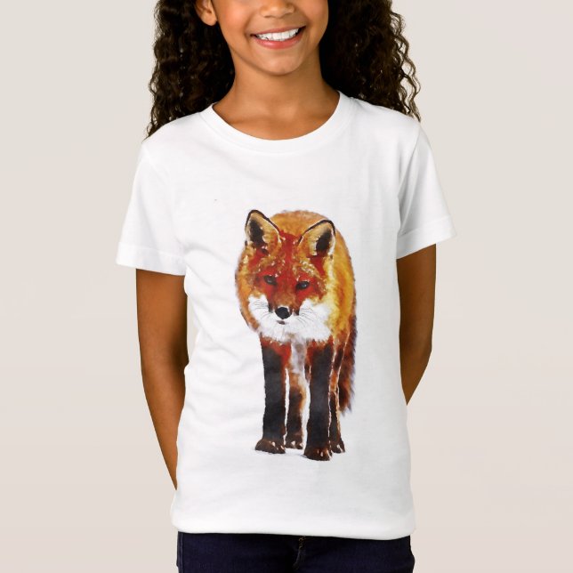 Fox-Aquarell T-Shirt (Vorderseite)