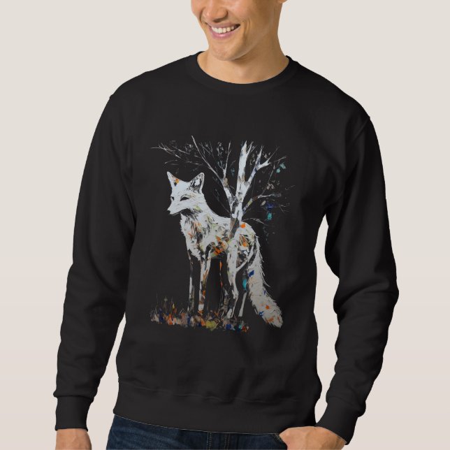 Fox Art Tree - Animal Fox Sweatshirt (Vorderseite)