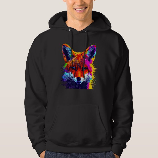 Fox Artwork  Animal  Animal Fox 6 Hoodie (Vorderseite)