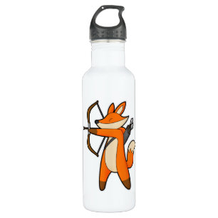 Fox as Archer mit Arrow & Bow Edelstahlflasche