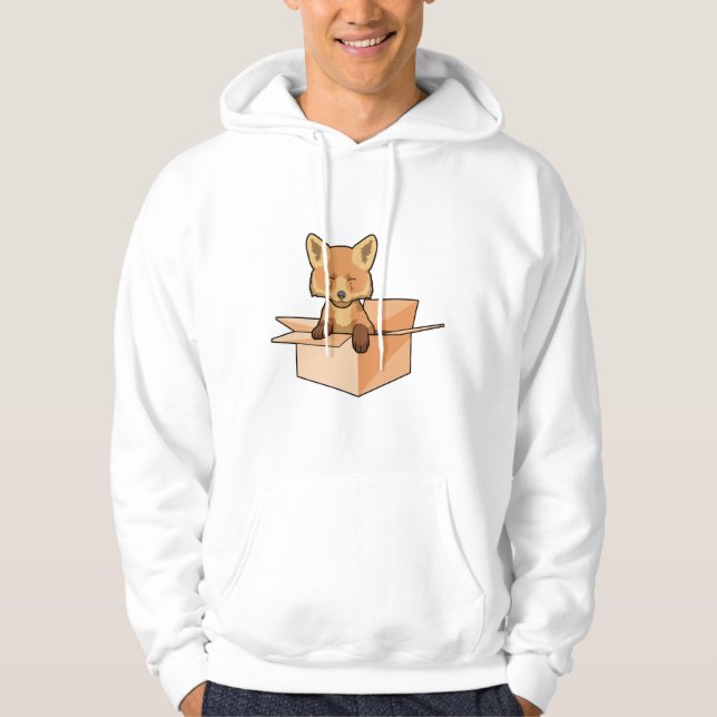 Fox as Baby in Box Hoodie (Vorderseite)