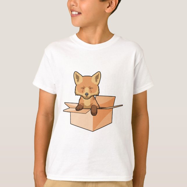 Fox as Baby in Box T-Shirt (Vorderseite)