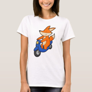 Fox as Biker with Scooter T-Shirt