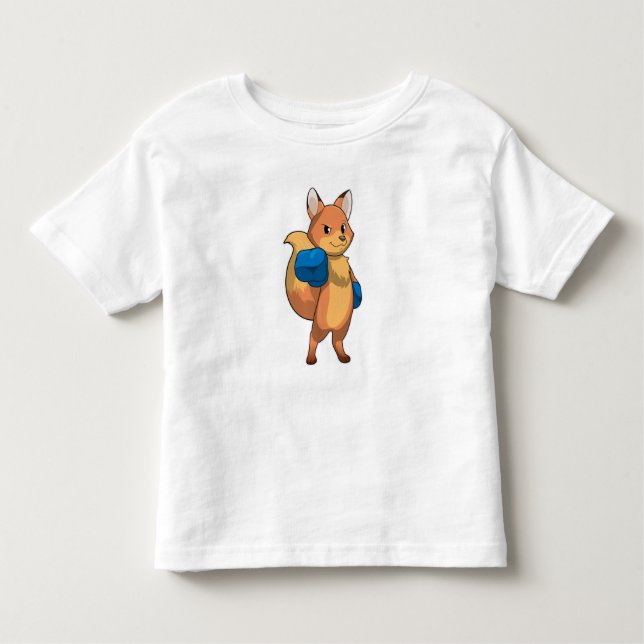 Fox as Boxer mit Boxhandschuhen Kleinkind T-shirt (Vorderseite)